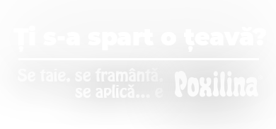 Poxilina® se corta, se amasa y se aplica